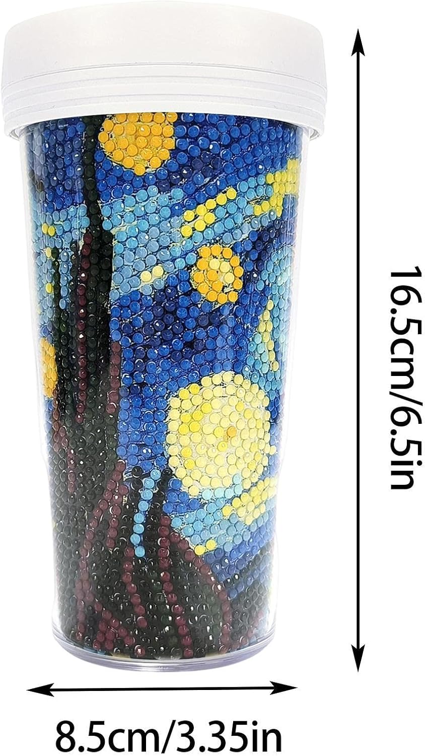 Vaso Diamond Painting - Noche estrellada